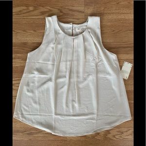 Sweet Wanderer Cream Sleeveless Blouse Medium